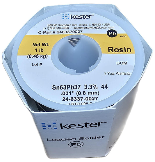 KESTER SOLDER 24-6337-0027 Solder Wire, 63/37 SN/PB, 183��C, 1LB (1) (1)
