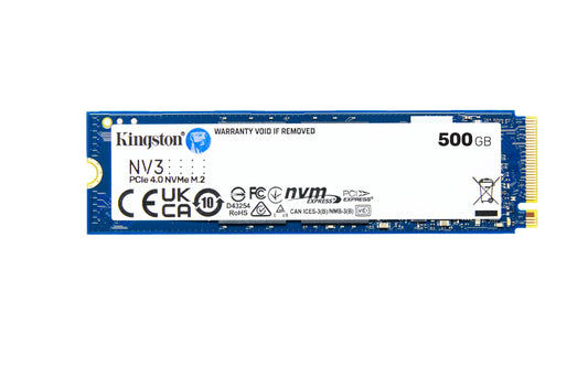 Kingston NV3 500GB M.2 2280 NVMe SSD | PCIe 4.0 Gen 4x4 | Up to 5000 MB/s | SNV3S/500G