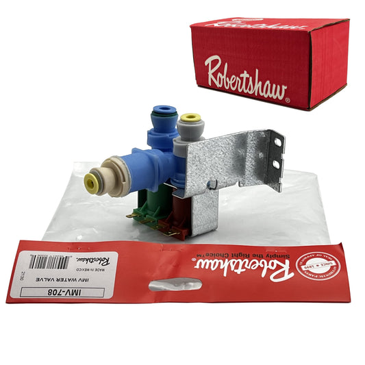 IMV708 W10408179 4389177 Whirlpool Kitchenaid Kenmore Refrigerator Water Valve by Robertshaw (Original Version)