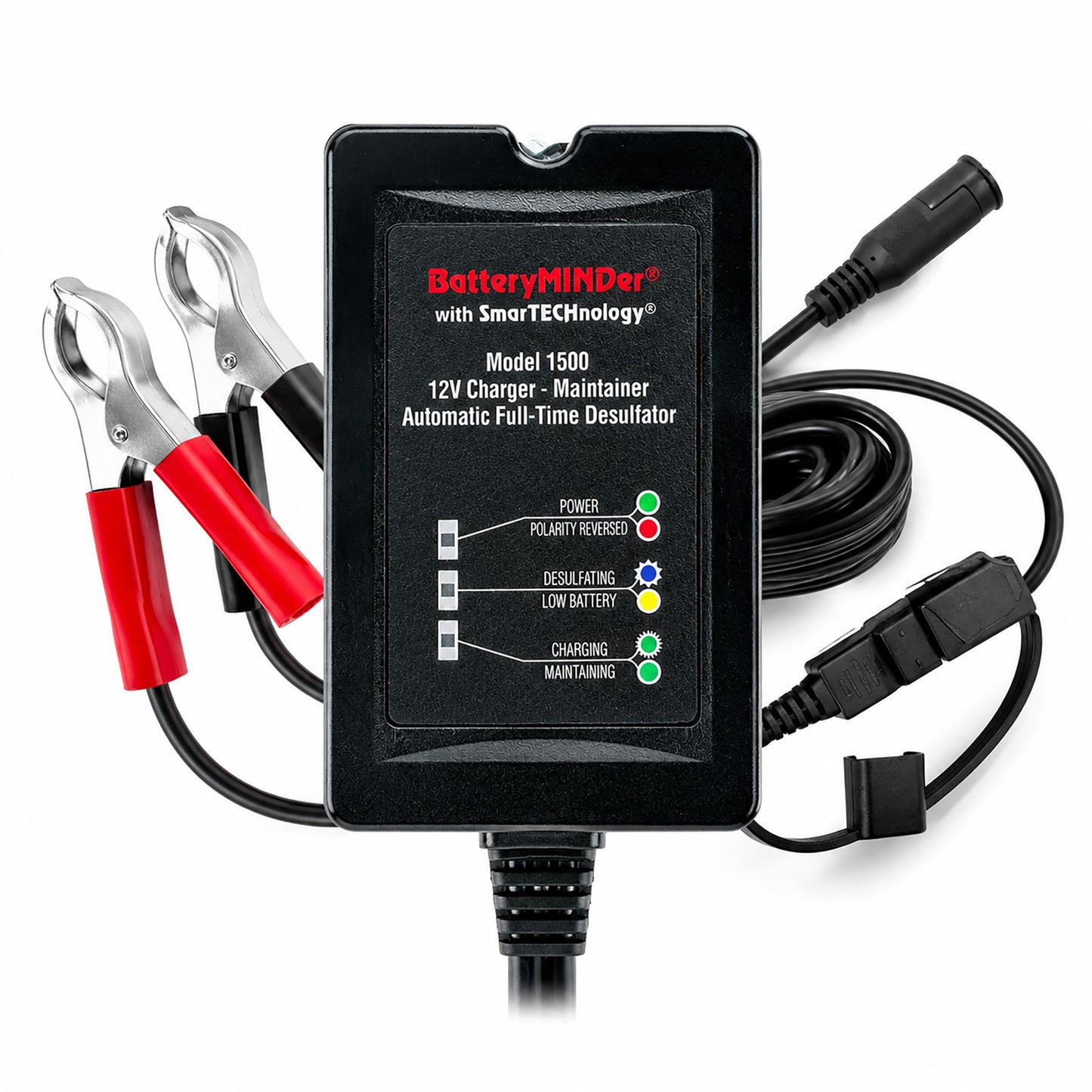 BatteryMINDer 1500 12V-1.5A Smart Trickle Charger, Battery Maintainer, and Battery Desulfator - for Winter and Long Term Storage