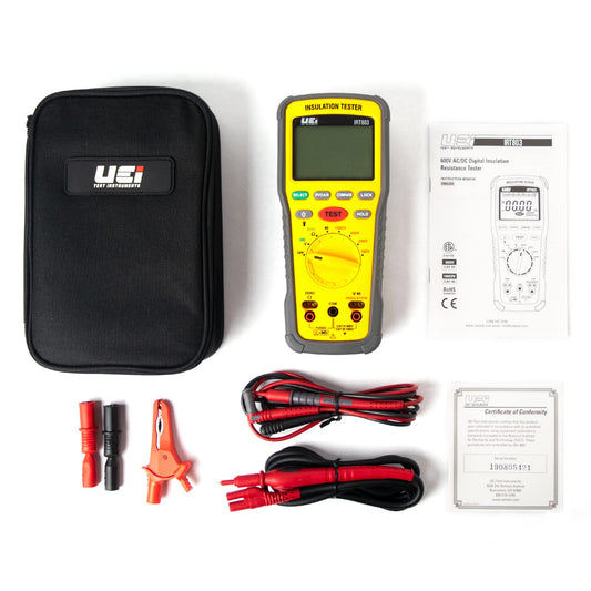 UEi IRT803 Insulation Resistance Tester 600V AC/DC, Megohmmeter Measures Insulation Resistance Up to 20G��, Voltage Testing Up to 600V