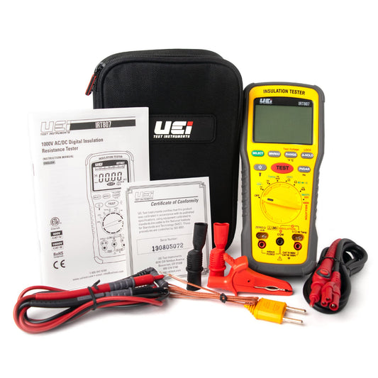 UEi IRT807 Insulation Resistance Tester 1000V AC/DC, Advanced Megohmmeter Measures Insulation Resistance Up to 2G��, Voltage Testing Up to 1000V