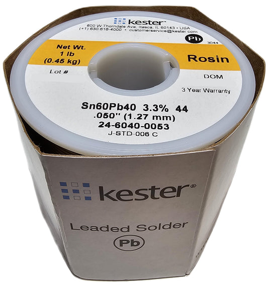 Kester 24-6040-0053 Solder Roll, 66 Core Size, 0.050" Diameter