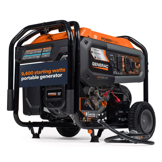 Generac 9,400 Starting Watt Dual Fuel Portable Generator, Electric Start