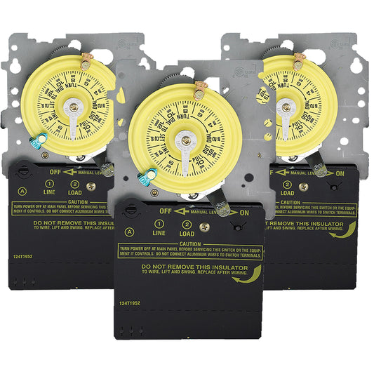 Intermatic T101M 24-Hour Mechanical Timer Mechanism, 120V SPST 40A