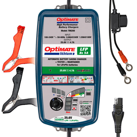Optimate Lithium 8s 5A 10-Step 25.6V/26.4V 5A High Performance Battery Saving Charger & Maintainer