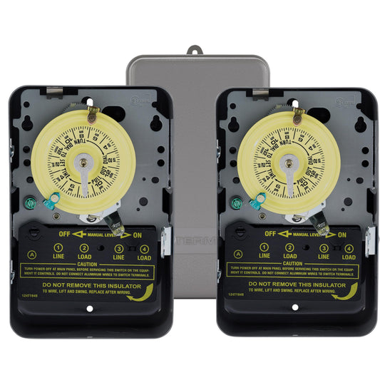 Intermatic T104 24-Hour Mechanical Timer Switch, 208-277V DPST, Indoor