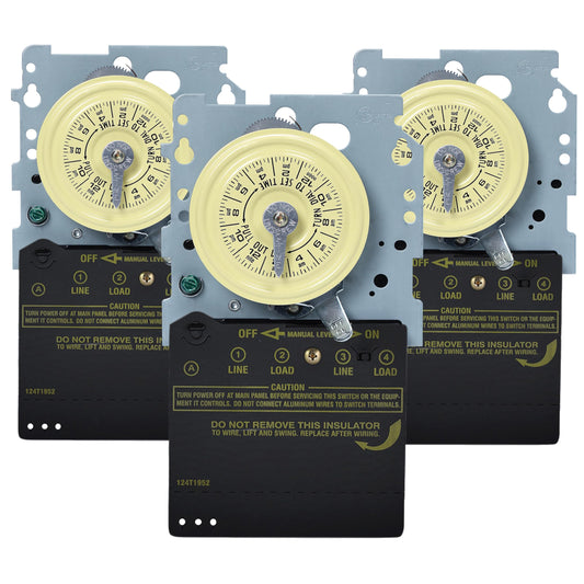 Intermatic T104M Mechanical Timer Mechanism, 208-277V DPST, 40A