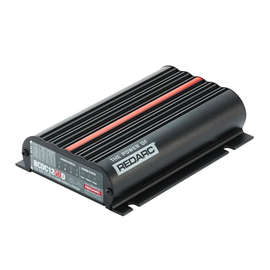 REDARC Dual Input 50A in-Vehicle DC to DC Battery Charger with MPPT Solar Regulator, Green Power Priority, 12V/24V Compatible, for Lithium, AGM, Gel, Lead Acid, Calcium, LiFePO4 Batteries